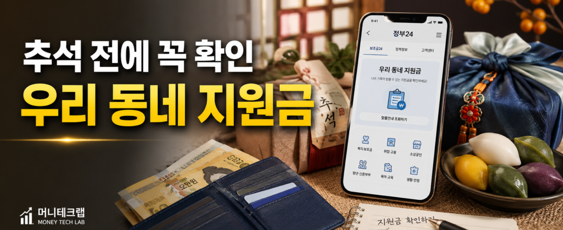 추석 전에 꼭 확인하세요|2026년 하반기 우리 동네 민생지원금 찾는 방법