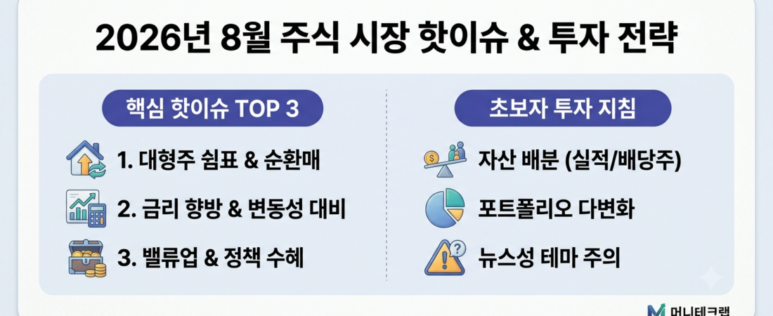 2026년 8월 29일 주식시장 핫이슈: 반도체 숨 고르기, 순환매 확산…9월 증시 대응 전략