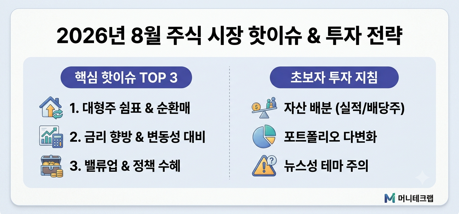 2026년 8월 29일 주식시장 핫이슈: 반도체 숨 고르기, 순환매 확산…9월 증시 대응 전략