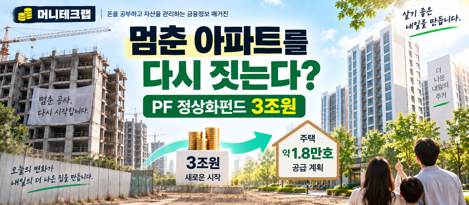 멈춘 아파트를 다시 짓는다?|정부가 3조원을 넣어 주택 1만8천호를 살리는 방법