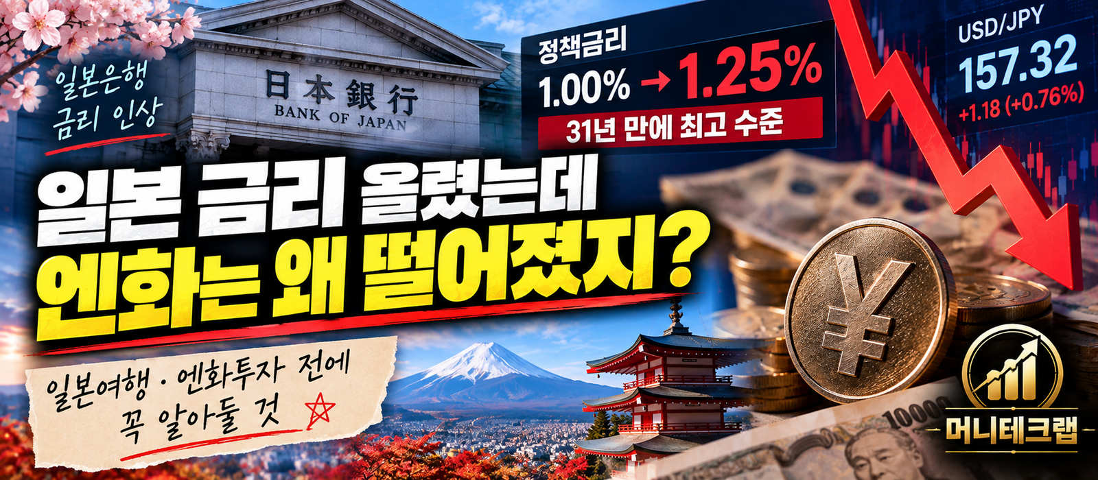 일본 금리 31년 만에 최고인데 엔화는 왜 떨어졌을까?|일본여행·엔화투자 전에 알아둘 것