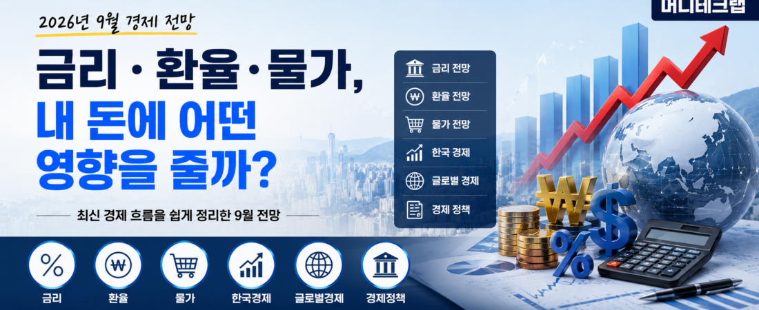2026년 9월 경제 전망|금리·환율·물가, 내 돈에 어떤 영향을 줄까?
