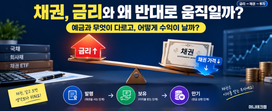 채권이 뭐길래 금리와 반대로 움직일까?|예금과 채권의 차이부터 쉽게 알아보기