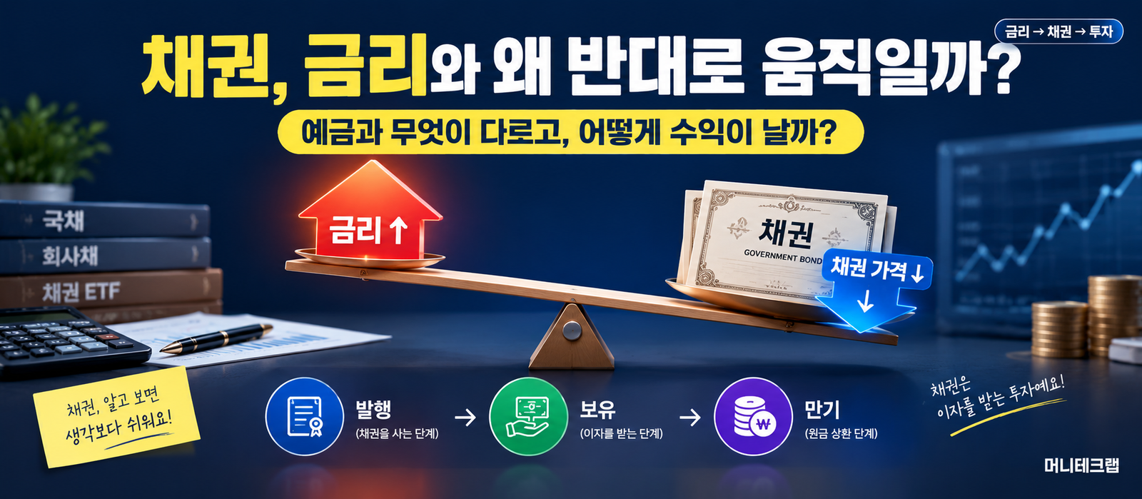 채권이 뭐길래 금리와 반대로 움직일까?|예금과 채권의 차이부터 쉽게 알아보기