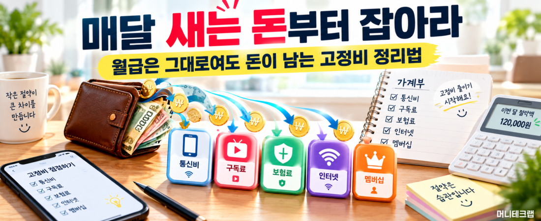 매달 새는 돈부터 잡아라|월급은 그대로여도 돈이 남는 고정비 정리법