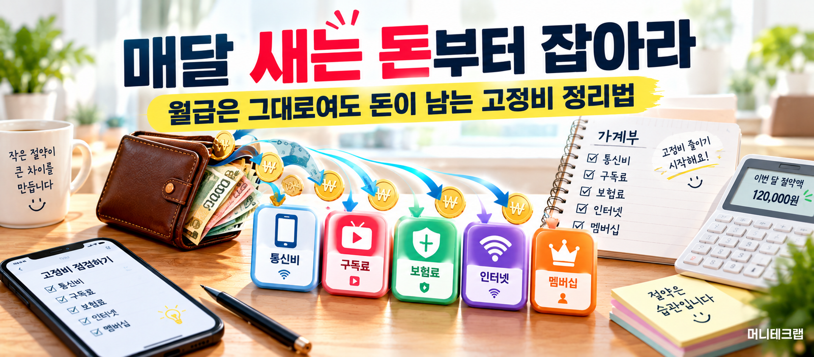 매달 새는 돈부터 잡아라|월급은 그대로여도 돈이 남는 고정비 정리법
