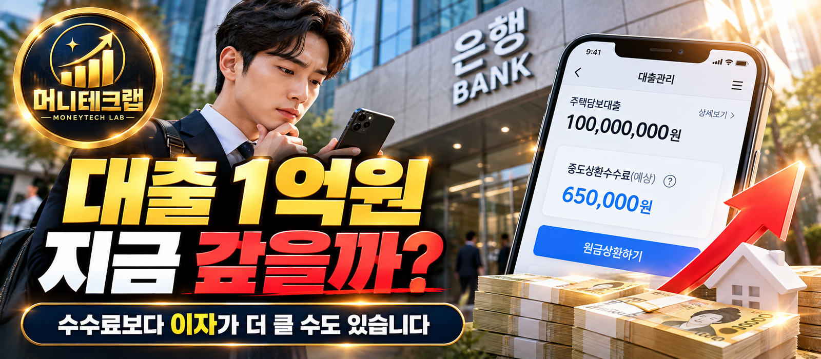 중도상환수수료 아까워서 대출 안 갚고 있다면?｜1억원 먼저 갚을 때 손익 계산
