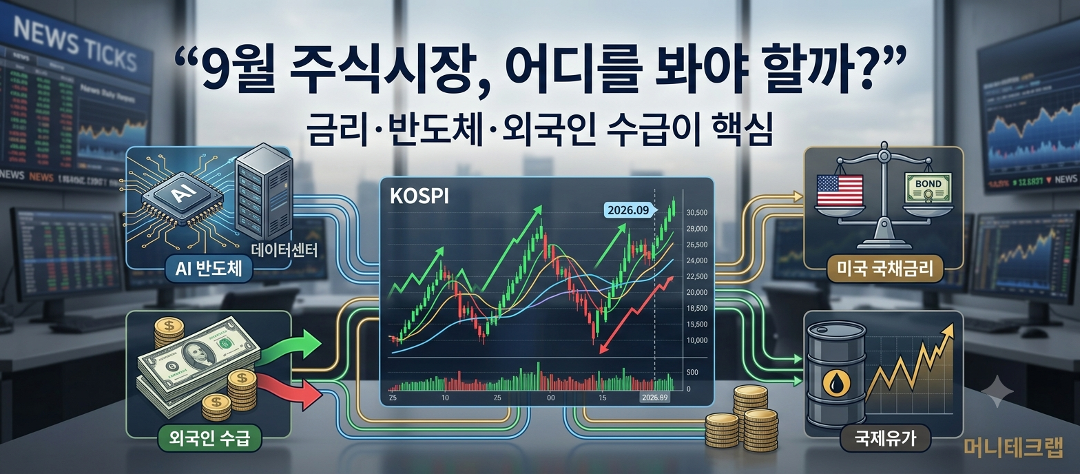 2026년 9월 국내주식, 지금 어디를 봐야 할까?｜금리·반도체·외국인 수급이 핵심