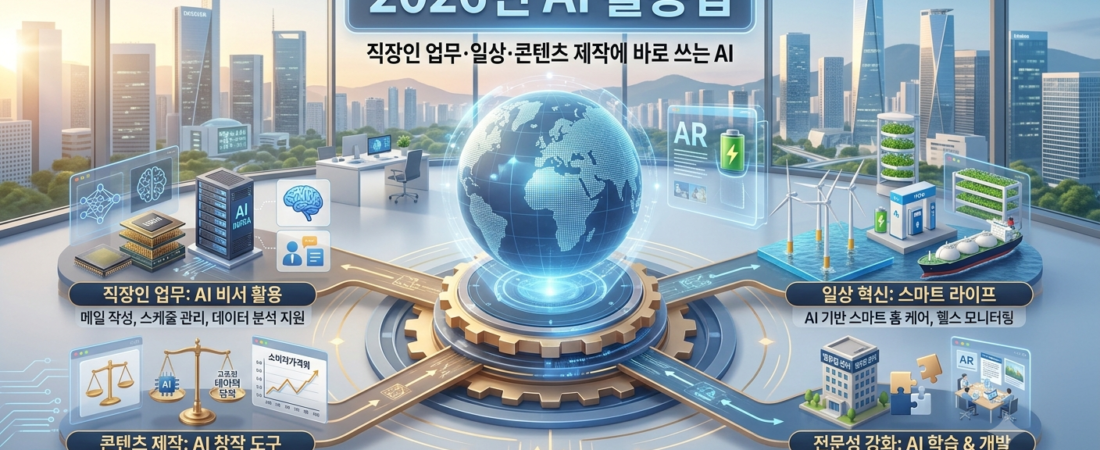 2026년 AI 활용법|직장인 업무·일상·콘텐츠 제작에 바로 쓰는 AI
