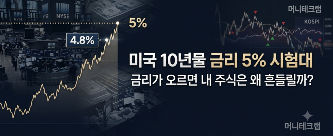 미국 10년물 금리 5% 시험대|지금 주식시장이 흔들리는 진짜 이유
