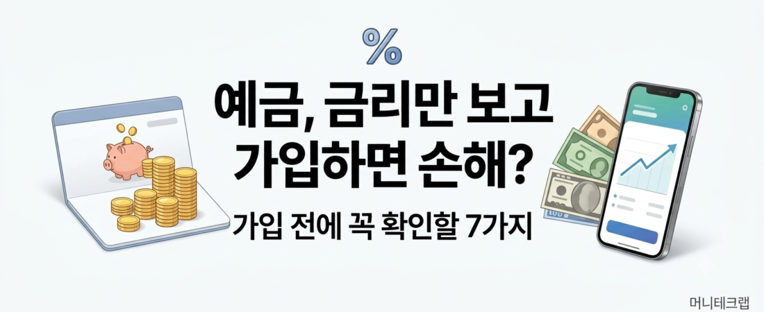예금 금리 3% 시대, 그냥 넣어두면 될까?|예금 가입 전 꼭 확인할 7가지