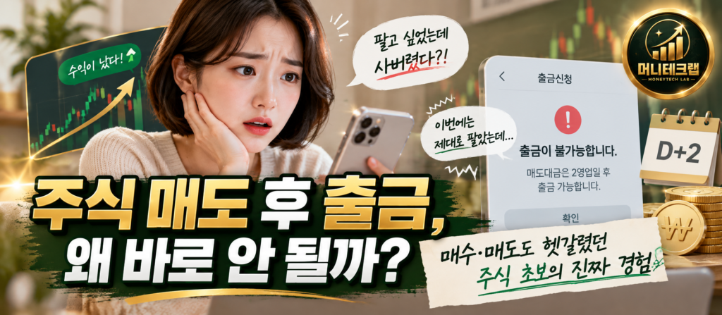 주식 매도 후 출금이 안 되는 이유와 2영업일 결제 안내