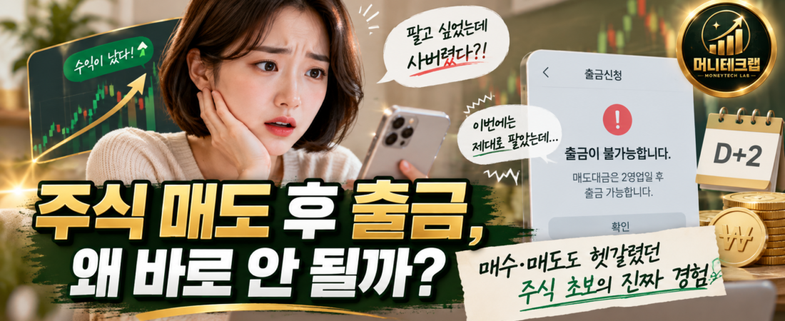 주식 매도 후 출금, 왜 바로 안 될까? 매수·매도도 헷갈렸던 주식 초보의 진짜 경험