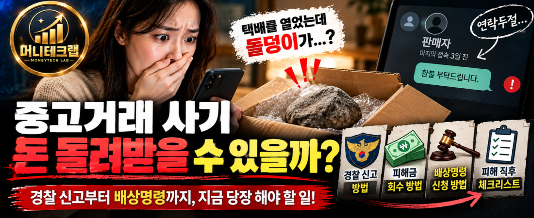 중고거래 사기 돈 돌려받을 수 있을까? 신고 방법부터 배상명령까지